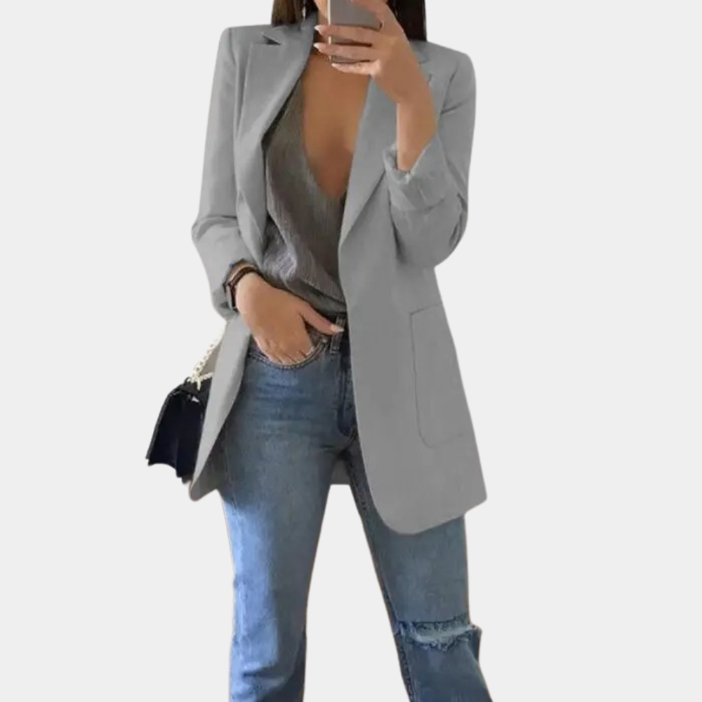 Elegant Long Women's Jacket Tailored Fit