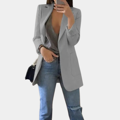Elegant Long Women's Jacket Tailored Fit