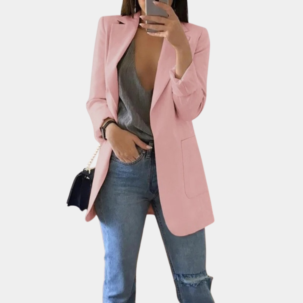 Elegant Long Women's Jacket Tailored Fit