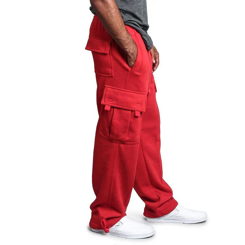 Bequeme Herren Jogginghose mit Geradem Bein und Kordelzug