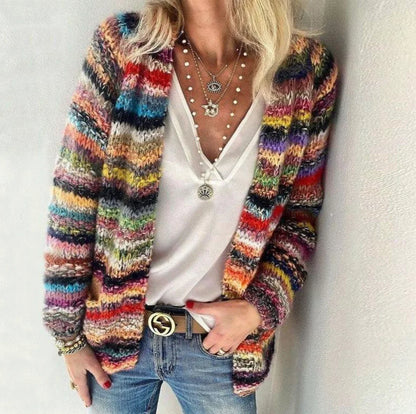 Stylische Strickjacke Bunt & Modern - IdealeKleiden