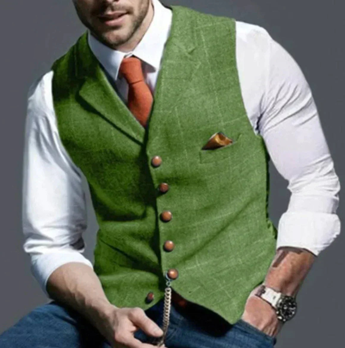 Elegant Men's Waistcoat Modern Slim Fit