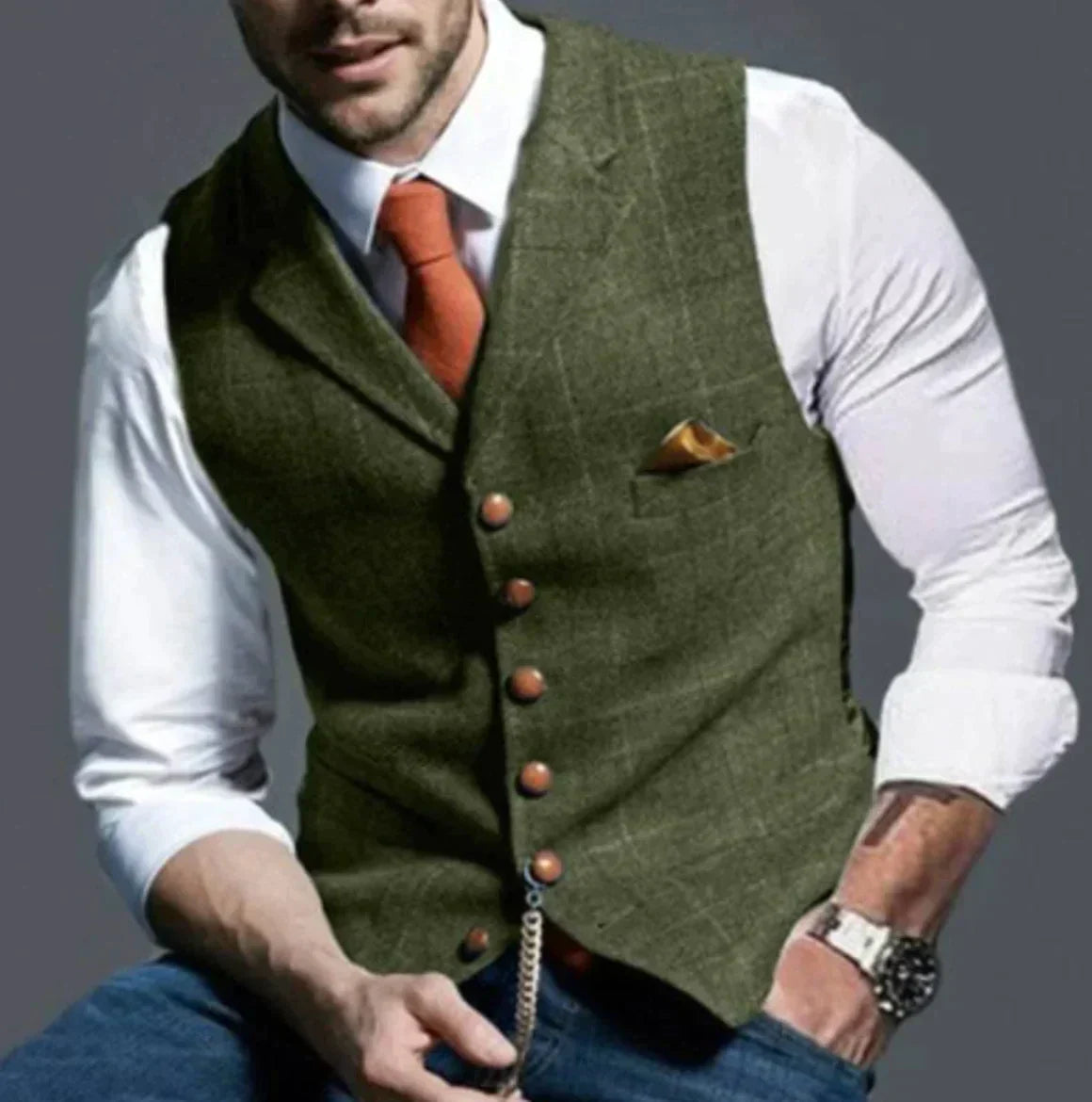 Elegant Men's Waistcoat Modern Slim Fit