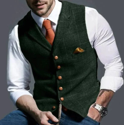 Elegant Men's Waistcoat Modern Slim Fit