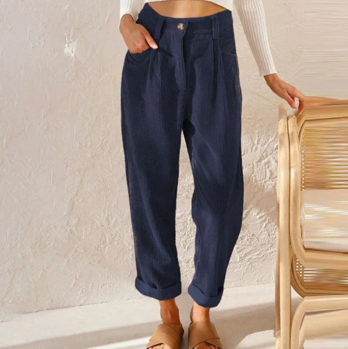 Comfortable Casual Corduroy Pants Relax