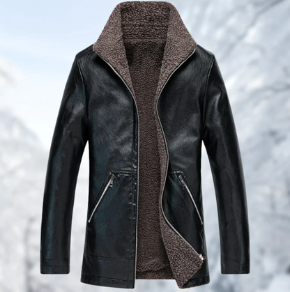 Stylish Women's Elegant Black Leather Jacket