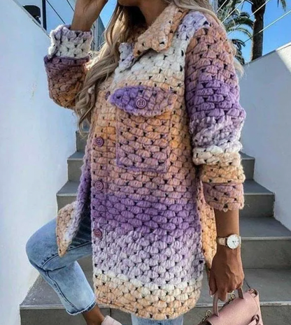 Colorful Rainbow Jacket Women's Coat