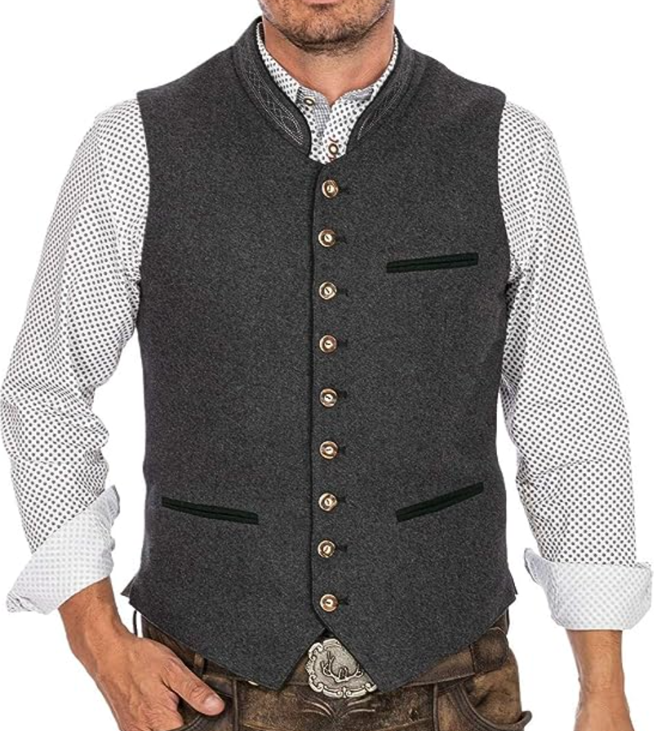 Lederhosen Lucas - Stylische Trachtenweste für Männer - IdealeKleiden