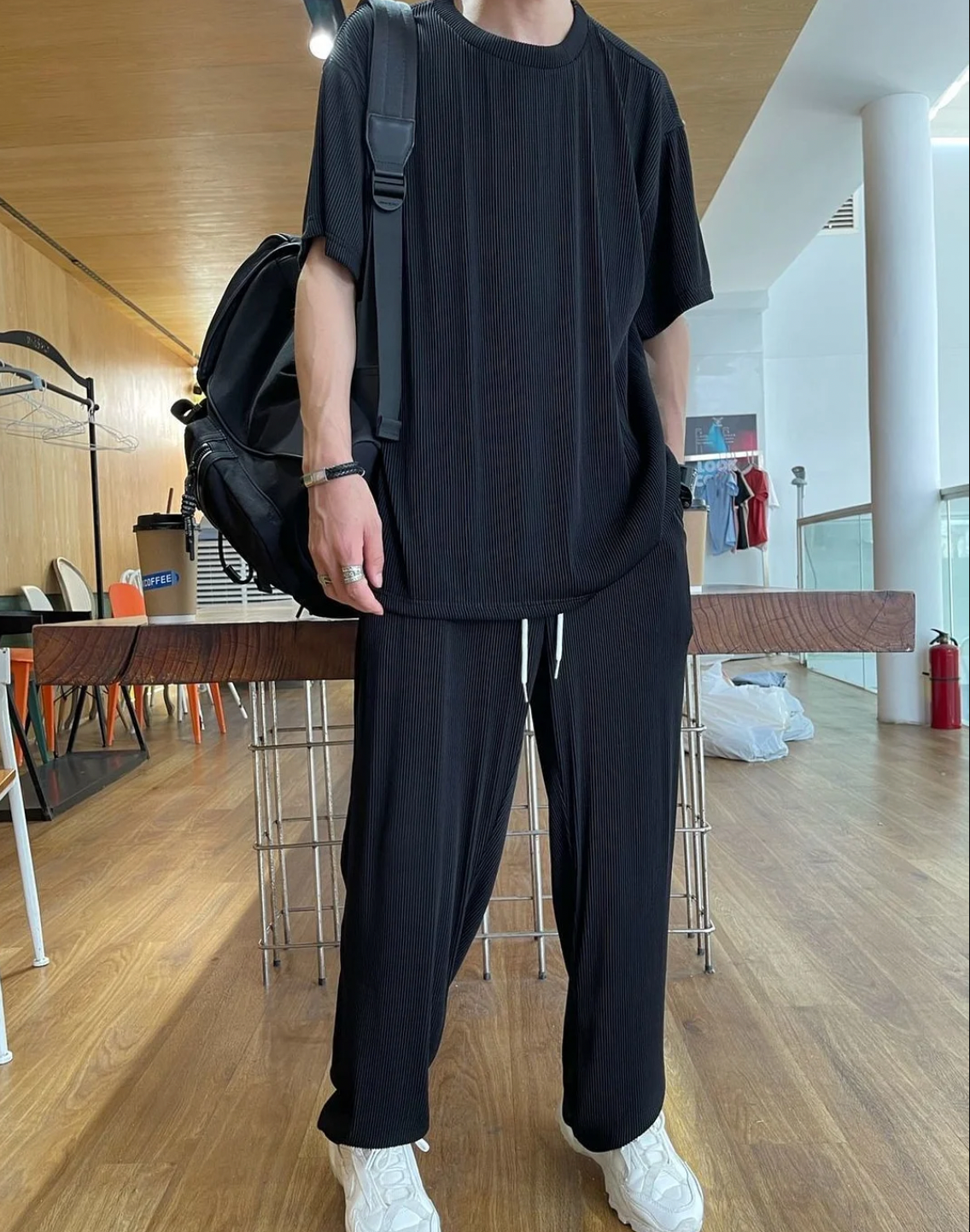 Fashionable T-Shirt and Trousers Set Elegant