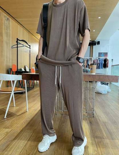 Fashionable T-Shirt and Trousers Set Elegant
