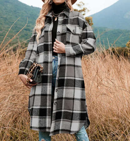 Women's Long Shirt-Style Coat