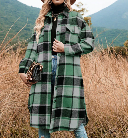 Women's Long Shirt-Style Coat