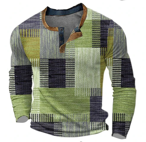 Herren Strickpullover Modern Patchwork Design - IdealeKleiden