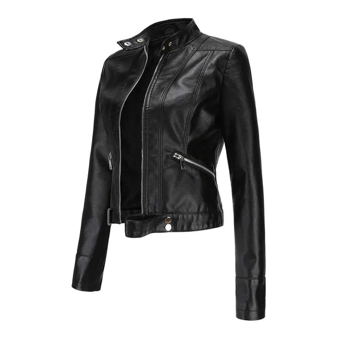 Stylish Leather Jacket for Women Elegant Leather Coat