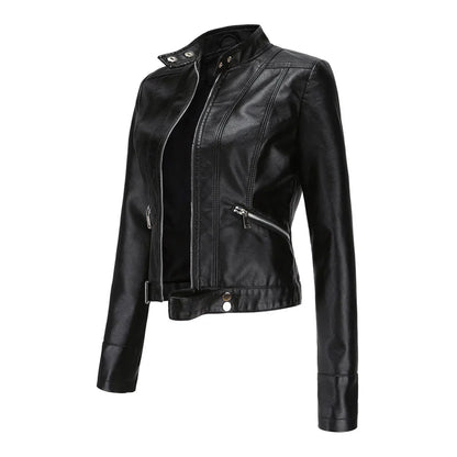 Stylish Leather Jacket for Women Elegant Leather Coat