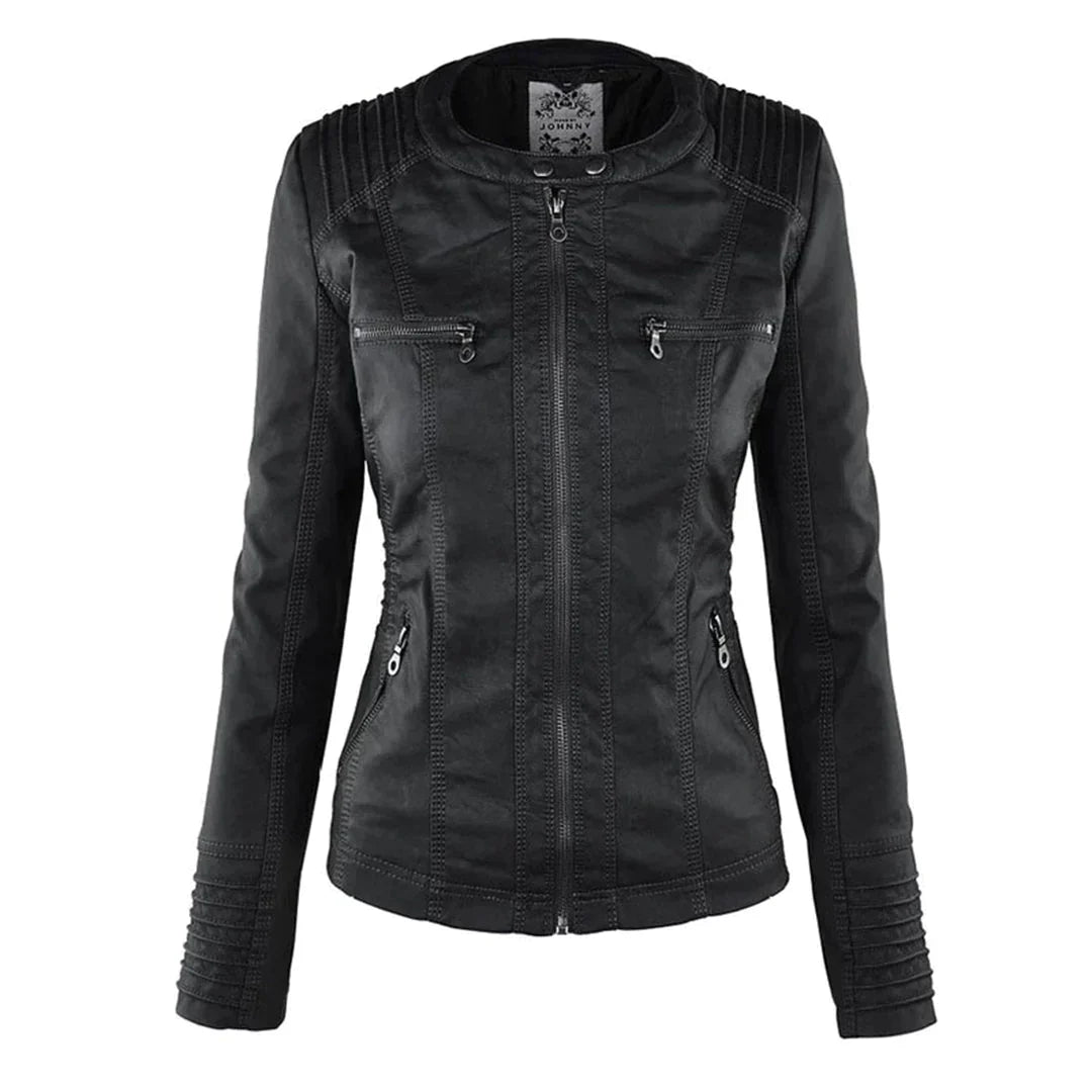 Stilvolle Lederjacke Motorrad Modern - IdealeKleiden