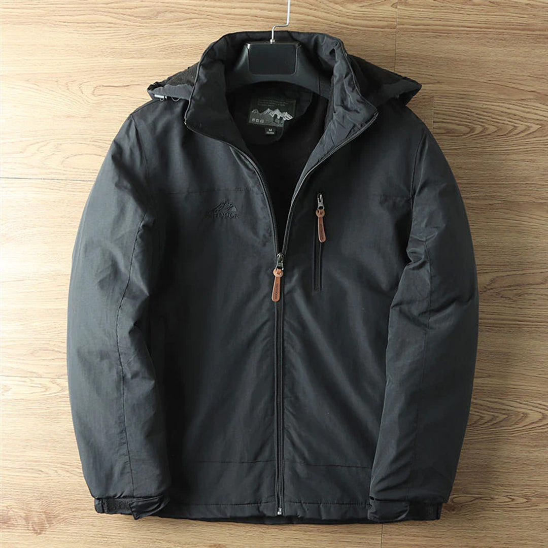 Practical Outdoor Jacket Water Repellent Fleece Hood
