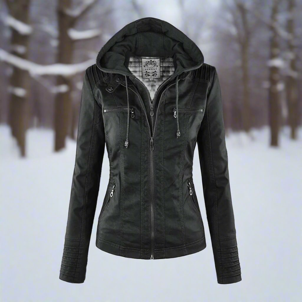 Fashion Biker Jacket Slim Fit Faux Leather