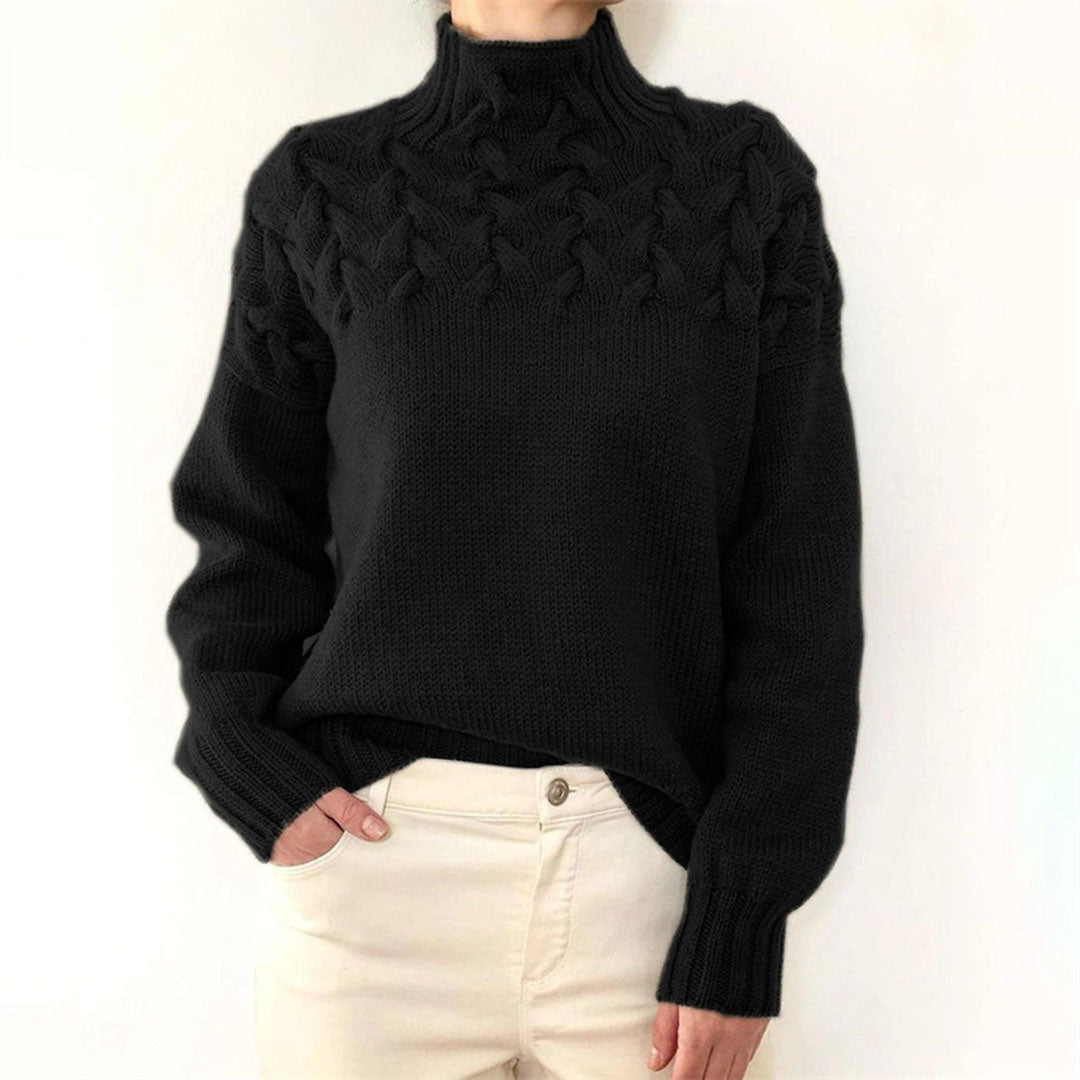 Stylish sweater with a turtleneck design