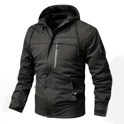 Men's Windbreaker Black Comfortable Warm Insulated