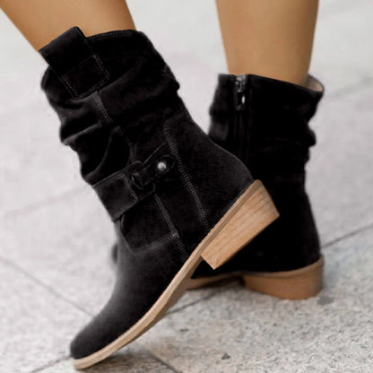 Elegant women's boots with side zip