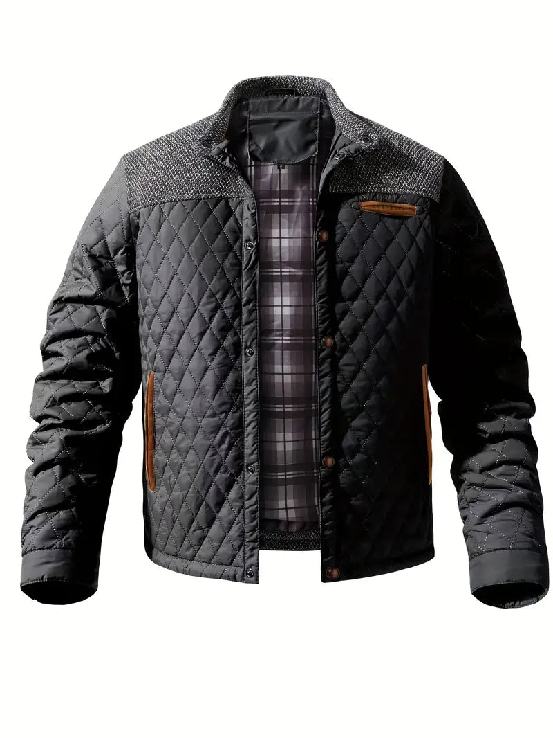 Men's Padded Jacket Stand-up Collar Warm Insulated