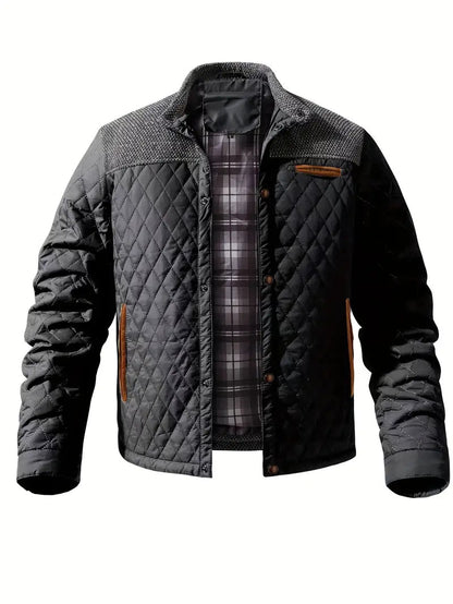 Men's Padded Jacket Stand-up Collar Warm Insulated