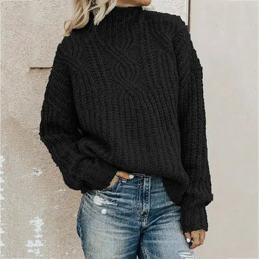 Weicher Strickpullover Frauen - IdealeKleiden