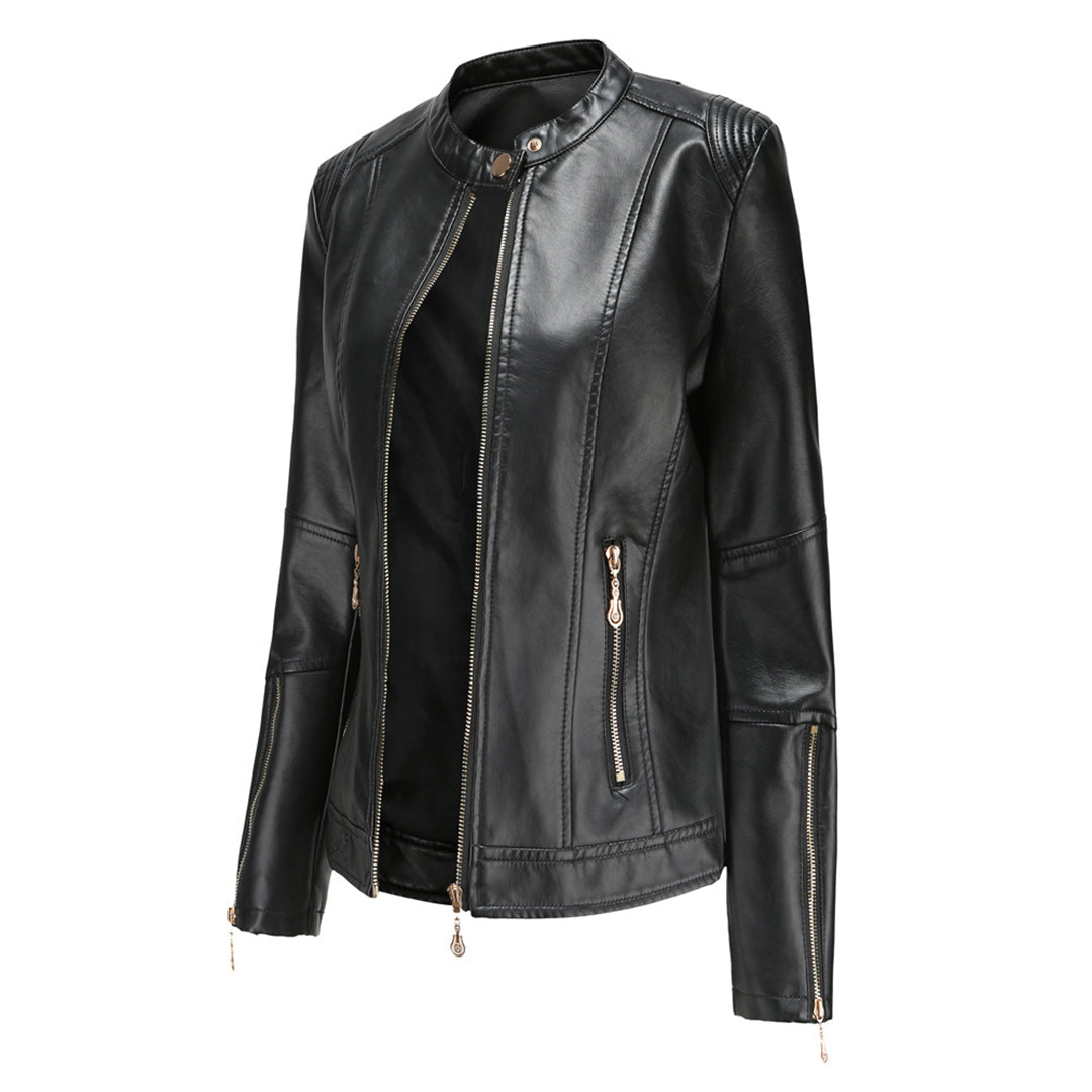 Autumn Leather Jacket Women Stylish