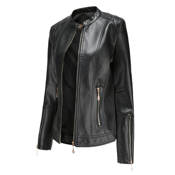 Autumn Leather Jacket Women Stylish