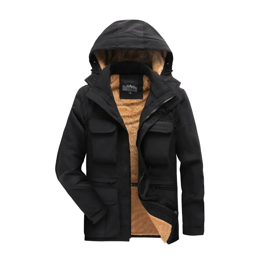 Wasserabweisende Outdoor-Jacke Fleece Gefüttert Praktisch - IdealeKleiden