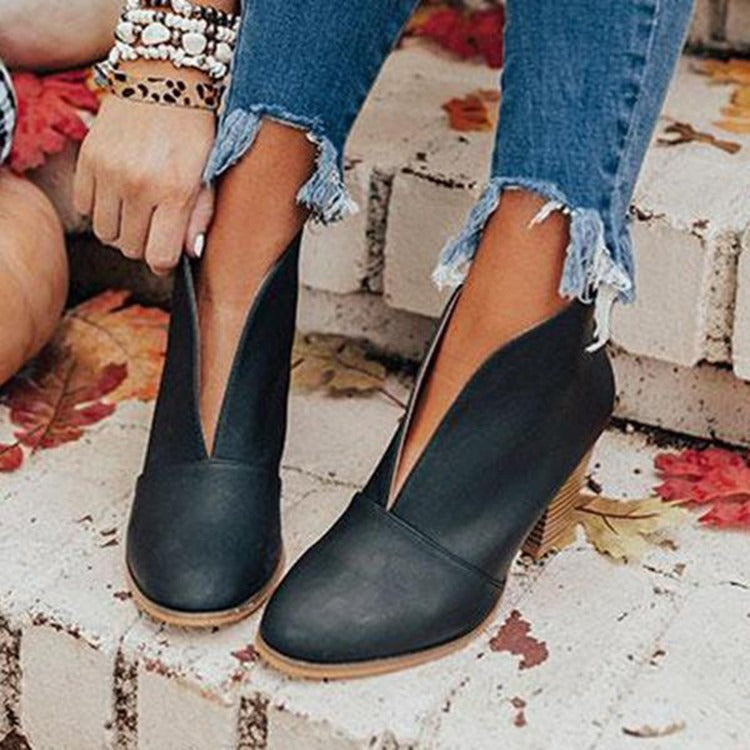 Stylish Ankle Boots for Women - Sleek & Elegant Pointed