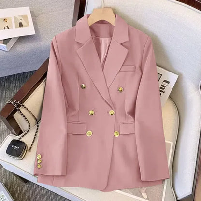 Elegant White Jacket Gold Buttons