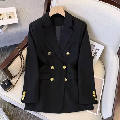 Elegant White Jacket Gold Buttons