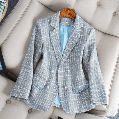 Elegant Women's Blazer Tweed Design