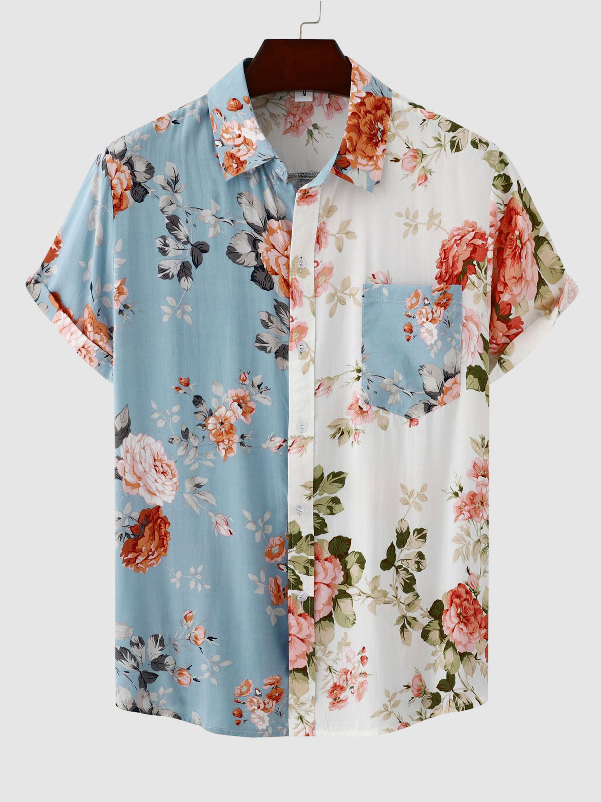 Summer Shirt Short Sleeve Floral Print