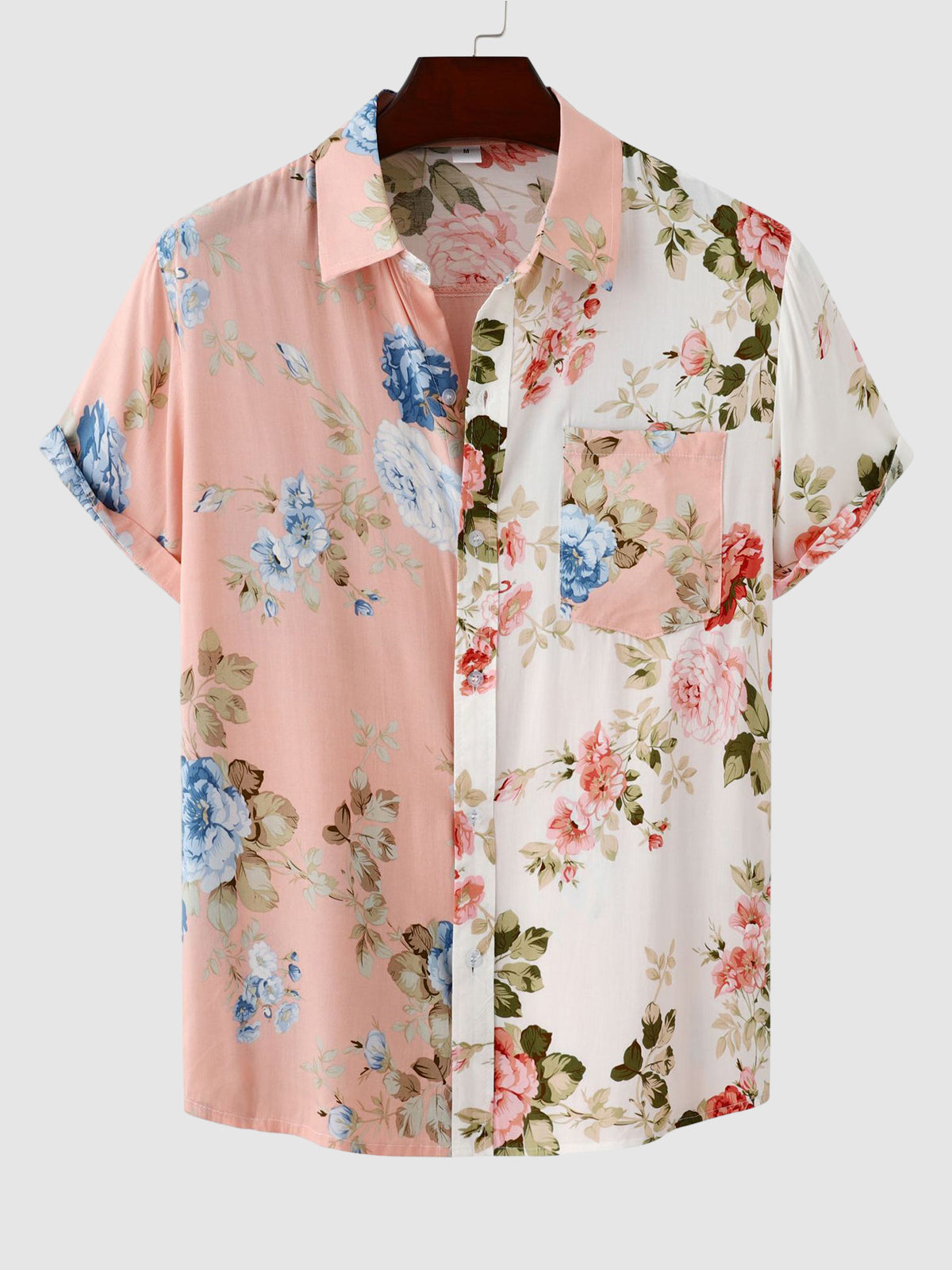 Summer Shirt Short Sleeve Floral Print