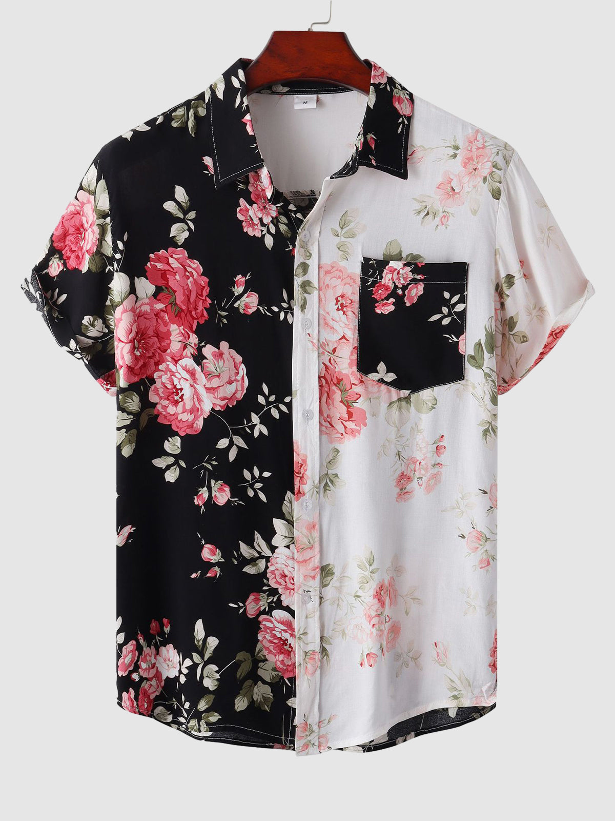 Sommerhemd Kurzarm Blumenmuster - IdealeKleiden