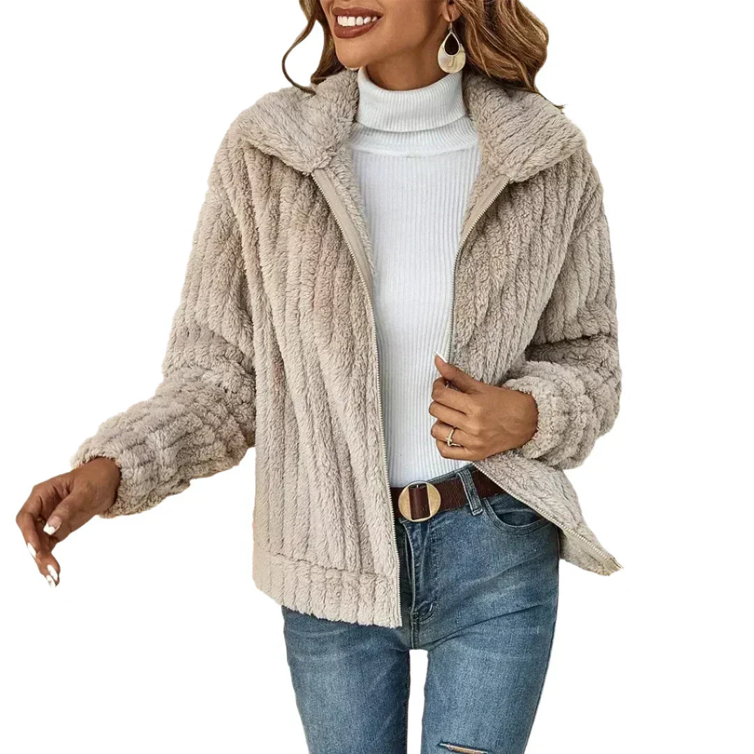 Stylish Plush Jacket Luxury Fleece Women