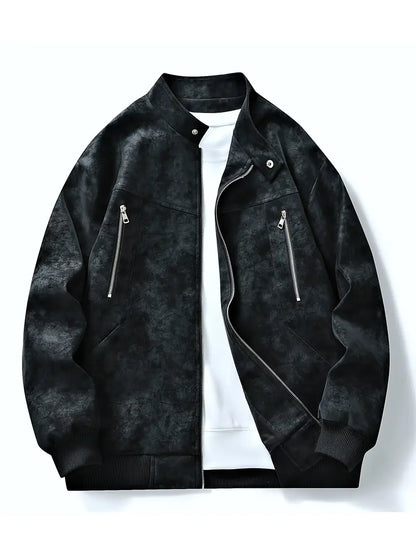 Men's Bomber Jacket Zipper Loose Fit