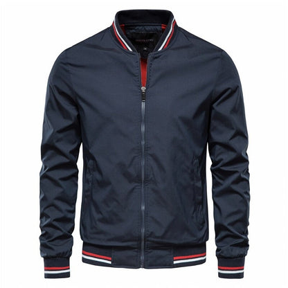 Men's Slim Fit Bomber Jacket with Zipper