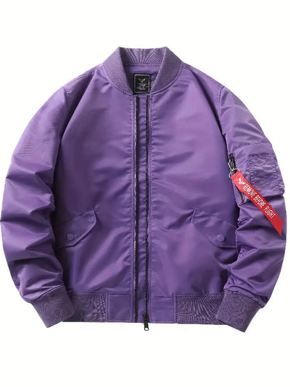 Herren Bomberjacke Leder Style
