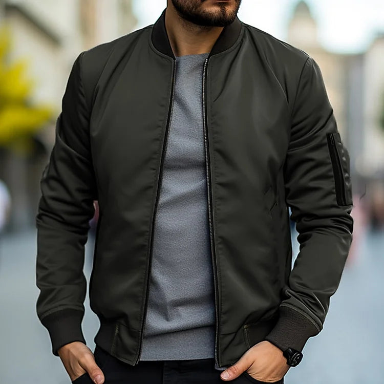 Men's Bomber Jacket Slim Fit Zipper