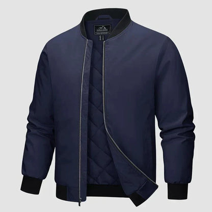 Men's Winter Bomber Jacket Zipper Quilted Jacket