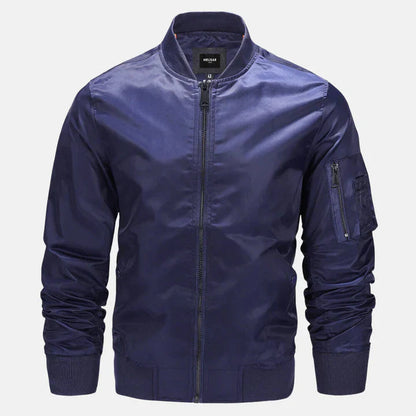 Herren Bomberjacke Winddicht Zip Up Herbst - IdealeKleiden