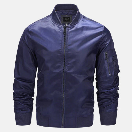 Herren Bomberjacke Winddicht Zip Up Herbst - IdealeKleiden