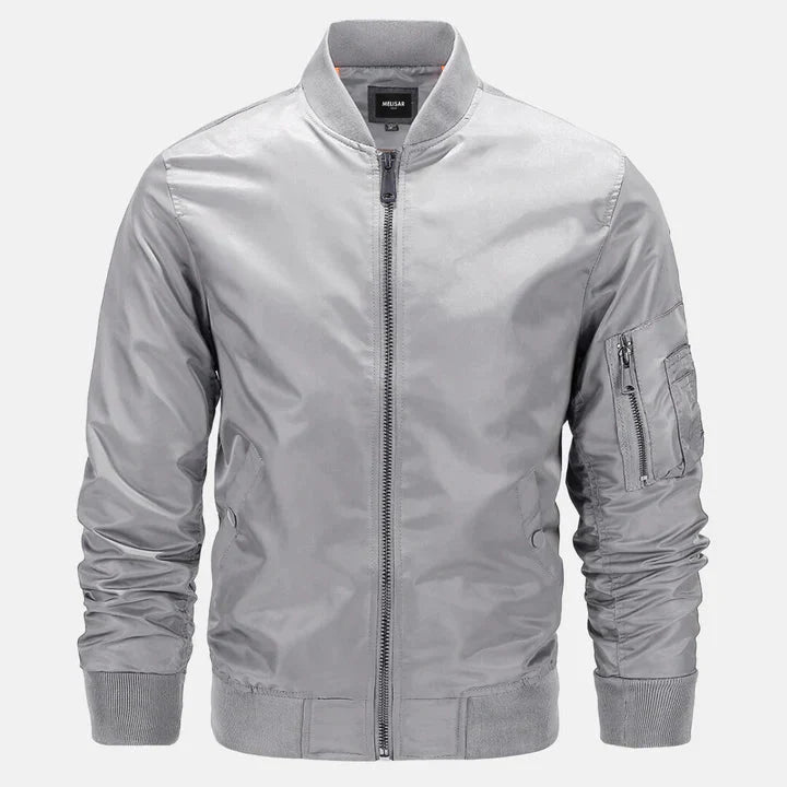 Men's Windproof Bomber Jacket Zip Up Autumn