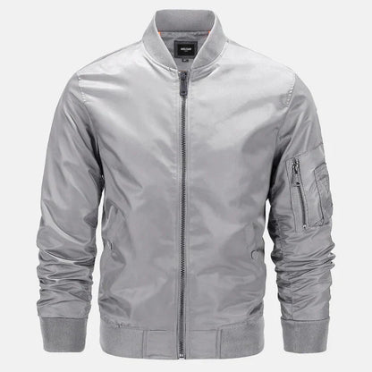 Men's Windproof Bomber Jacket Zip Up Autumn