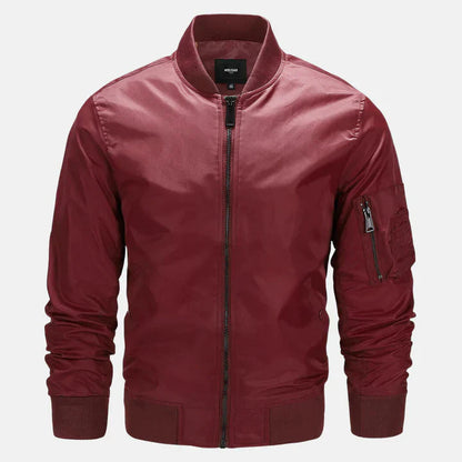 Men's Windproof Bomber Jacket Zip Up Autumn