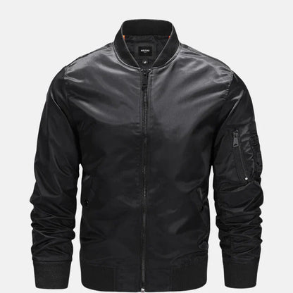 Men's Windproof Bomber Jacket Zip Up Autumn